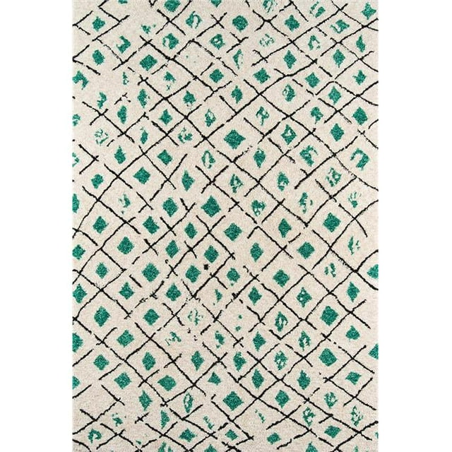Momeni BUNGLBUN-2GRN5076 Novogratz Bungalow Collection Area Rug, 5 ft. x 7 ft. 6 in. - Green