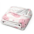 thumbnail image 2 of Kll Fleece Blanket Plush Throw Blanket Cartoon Pig,Soft Fuzzy Cozy Flannel Blanket For Couch Sofa Bed.(50"X40"), 2 of 9