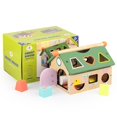 thumbnail image 1 of Shape Sorter House Classic Educational Shape Matching Game Fine Motor Skills Toy, 1 of 10