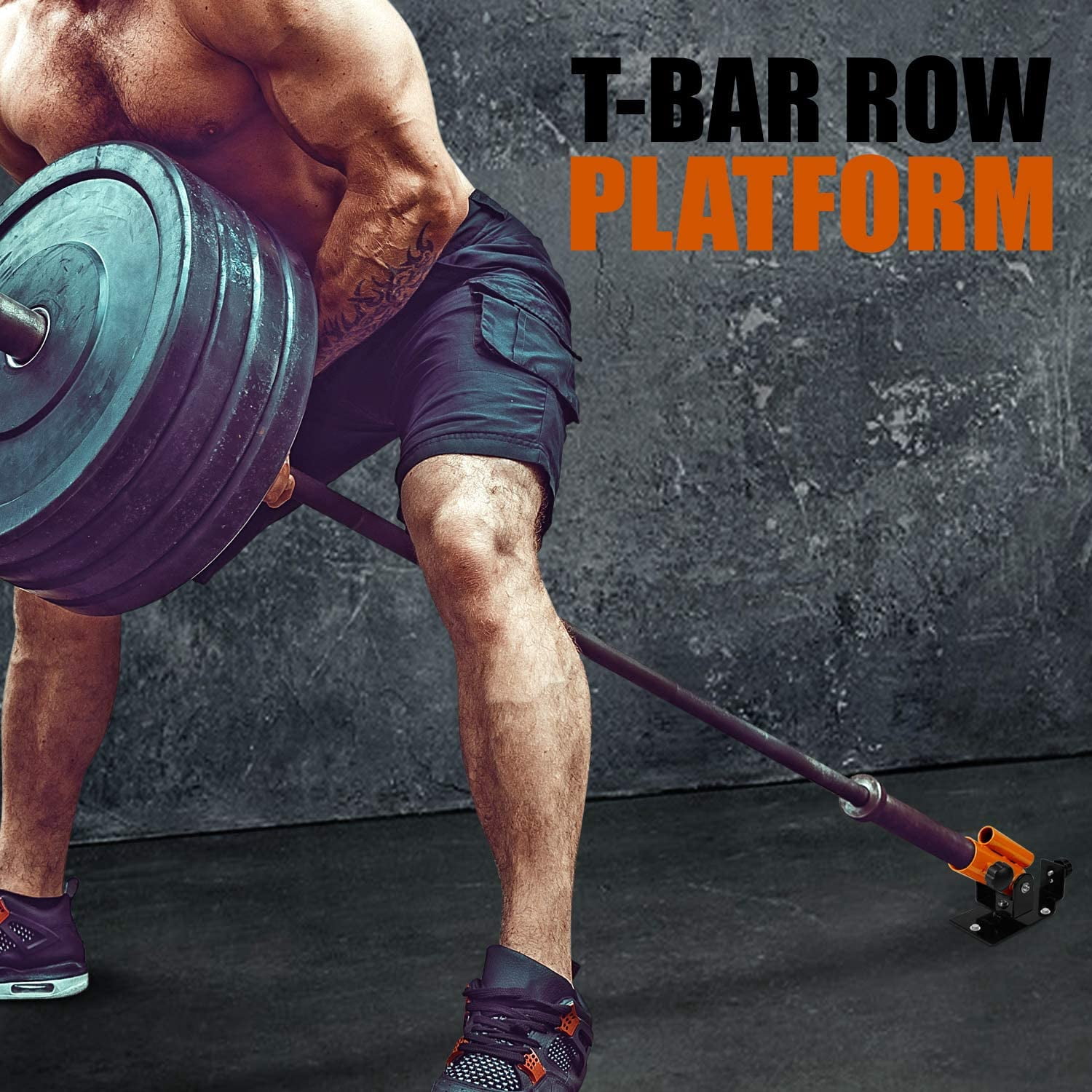 Yes4All T-Bar Row Platform With 360-Degree Swivel Orange