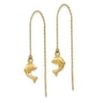 thumbnail image 2 of FB Jewels 14K Yellow Gold Polished Dolphins Threader Earrings, 2 of 3