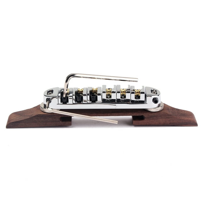 Sonducket Puente de sillín de guitarra con llave ajustable, kit de instrumentos de de aleación, accesorio para músico profesional Accesorios para instrumentos musicales
