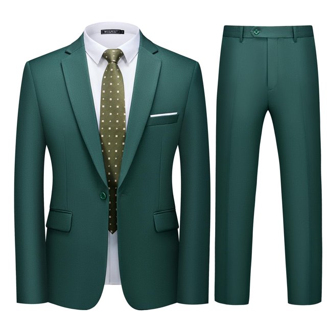 Conjunto de traje WULFUL para hombre, chaqueta tipo blazer ajustada con un botón