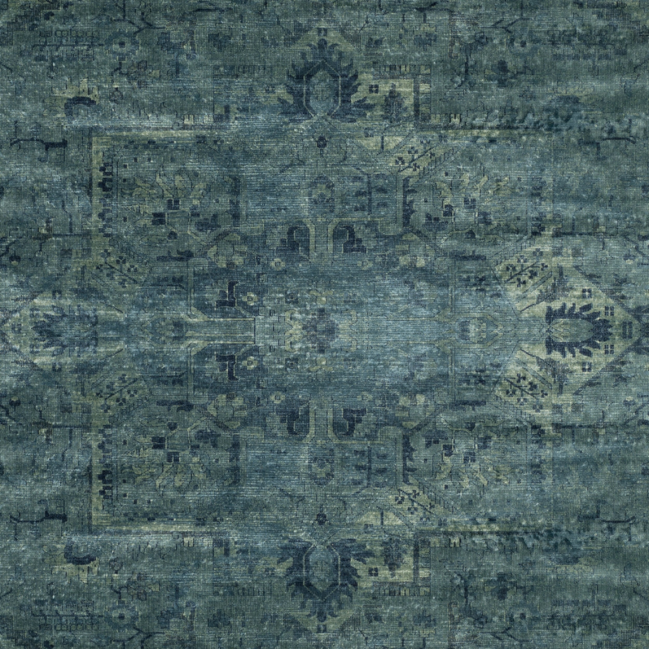 SAFAVIEH Vintage Adrian Traditional Area Rug, Turquoise, 6'7" x 9'2"