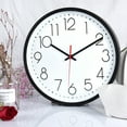 thumbnail image 2 of Vaupan Non-Ticking Silent Wall Clocks 12 inch Battery Operated Quartz Classic Decor Clock Display Easy to Read for Bedroom Home Kitchen Room Office School (Black), 2 of 7