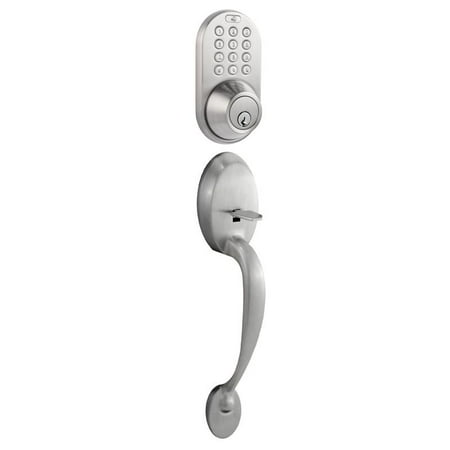 - Keyless Entry Deadbolt and Handleset Door Lock with Electronic Digital Keypad Satin Nickel