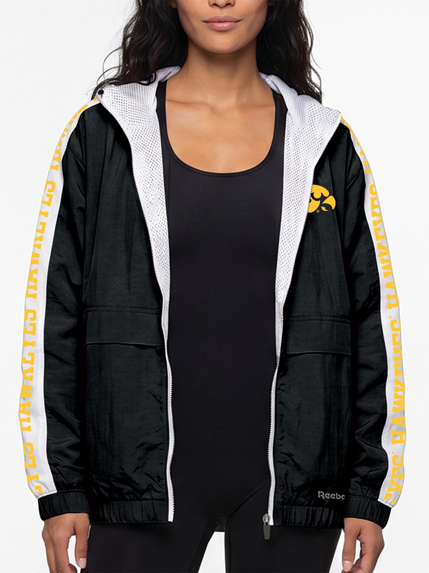 Iowa Hawkeyes Reebok Womens Colorblocked Full Zip Jacket