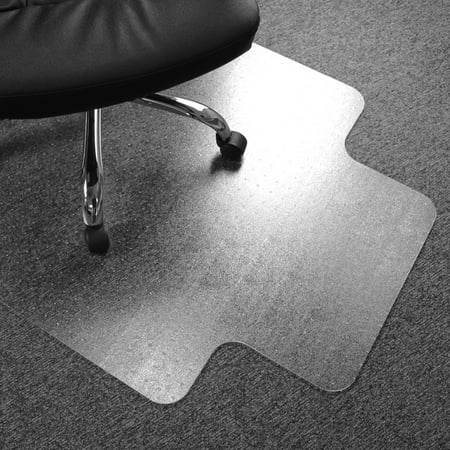 Cleartex Advantagemat | Chair Mat for Low Pile Carpets | Clear PVC | Rectangular with Lip | Size 36