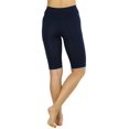 thumbnail image 2 of ToBeInStyle Women's Nylon 19" Knee Length Legging Shorts, 2 of 4