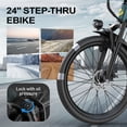 thumbnail image 6 of Unibike Ebike for Adults 24'', 748W Peak Motor, All-Terrain Electric Mountain Bike, 36V 10AH Battery, Top Speed 22 MPH, Ul2849, Blue, 6 of 10