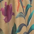 thumbnail image 4 of DESIGN ART Designart 'Retro Tropical Flowers and Feathers' Vintage Curtain Single Panel 52 in. wide x 120 in. high - 1 Panel 120 Inches, 4 of 5