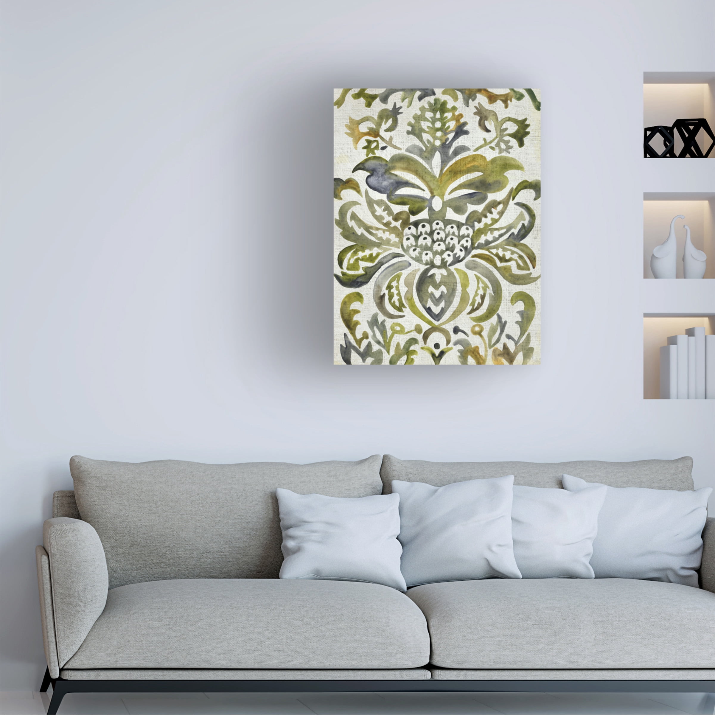 Chariklia Zarris 'Verdant Damask IV' Canvas Art
