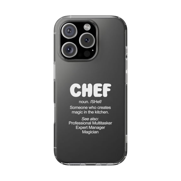 DistinctInk Clear Hybrid Case for Apple iPhone 16 Pro (6.3" Screen) - Magic in the Kitchen - Shockproof Protection
