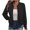 Black, variant on Womens Jackets and Coats,Women's Loose Long Sleeved Sweatshirt with Zipper Jacket Casual Coarse Knitted Baseball Jacket Army Green S