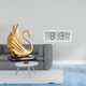 thumbnail image 2 of Estatua de resina de cisne con reloj de pared digital, gran pantalla, figura decorativa, adorno moderno de resina PP, ideal para el hogar, dormitorio,, 2 of 8