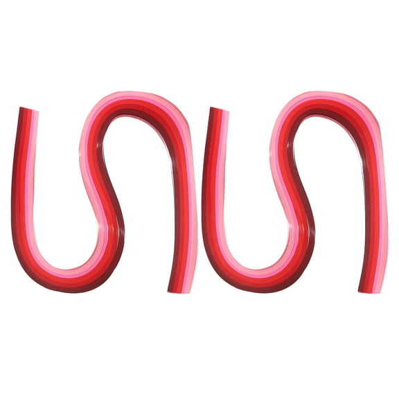Uxcell 540 x 5mm Rainbow Quilling Strips Paper, Gradient Red 240 Pcs
