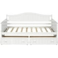 thumbnail image 4 of Harper & Bright Designs Twin Daybed Wood Sofa Bed for Bedroom Living Room, No Box Spring Needed, White, 4 of 7