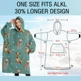 thumbnail image 4 of Oversized Wearable Blanket Hoodie,Chihuahua and Footprints Sherpa Blanket Hoodie with Super Pockets,Super Warm Fuzzy Pullover for Women & Men, 4 of 6
