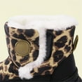 thumbnail image 5 of Otqutp Toddler Kids Leopard Snow Boots Winter Cozy Warm Chunky Fleece Shoes Thicken Non Slip Outdoor Lightweight Hiking Shoes, 5 of 6