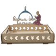 thumbnail image 1 of Islamic Ramadan Eid Mubarak Dessert Wooden Serving Tray, 1 of 2