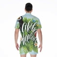 thumbnail image 2 of Toucan Aloha Hawaii Short Sleeve Men'S Rompers, Tropical Floral Hawaiian Toucan Toucan Casual Summer Jumpsuits Outfit, 2 of 4