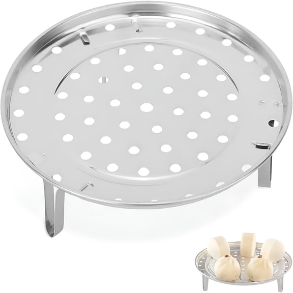 ACDANC 10in Steamer Rack,Stainless Steel Canning Rack Cooking Food Vegetable Steaming Tray Steam Basket for Pressure Cooker Stainless Pots Wok