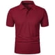 thumbnail image 2 of Camiseta informal de manga corta y corte ajustado para hombre, de color liso, poliéster, versátil para hacer ejercicio y para el uso diario., 2 of 7