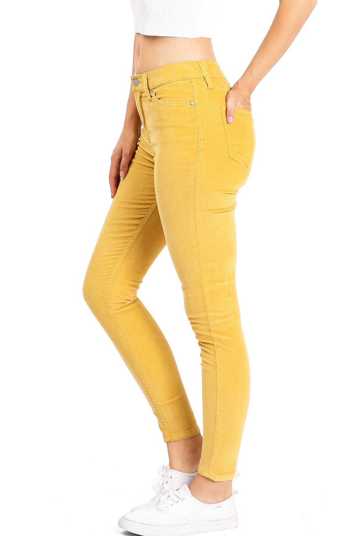 Fitted Corduroy Skinny Pants 