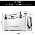 thumbnail image 6 of SereneLife 25QT Lightweight Heavy-Duty Ice Chest Cooler with Handle, White, 6 of 7