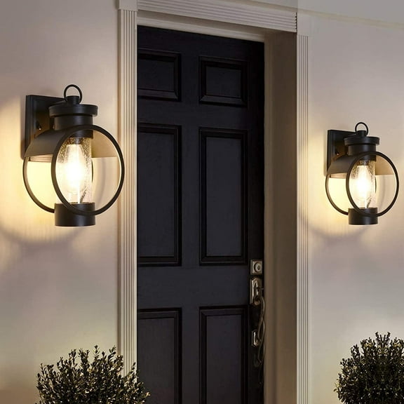 Maxax Wall Lantern 2-Pack Outdoor Indoor Wall Sconce Fixture with E26 Base Socket