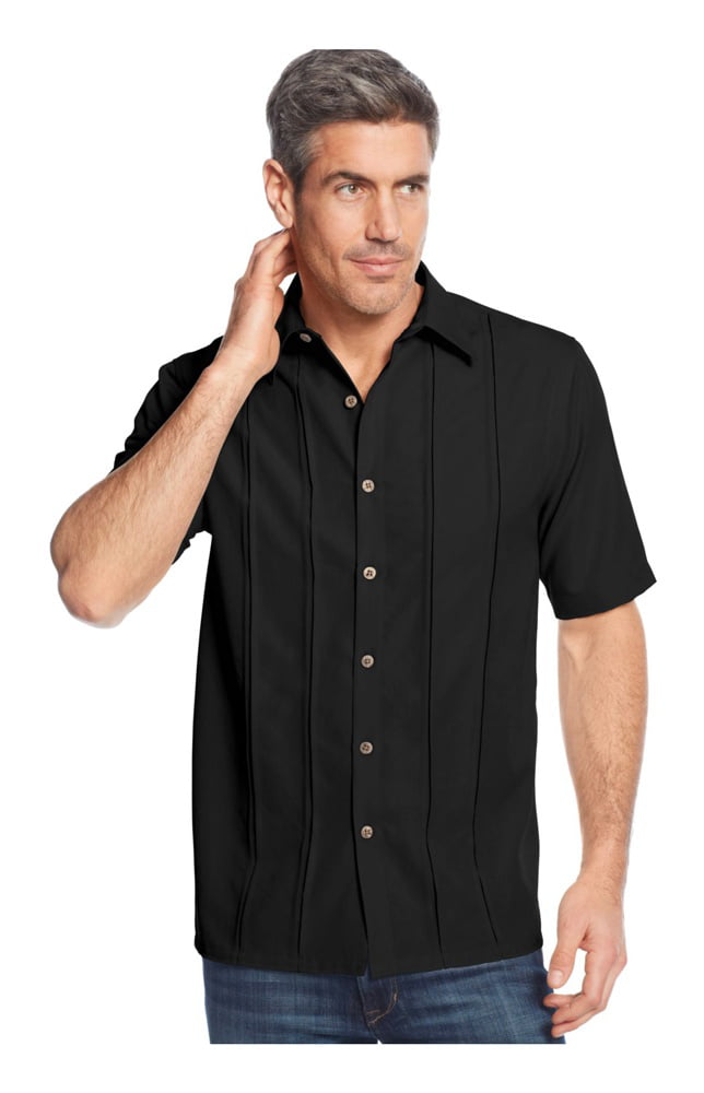 Campia Moda - Campia Moda Mens Solid Panel Button Up Shirt - Walmart ...