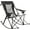 Black1-1pc, variant on Folding Rocking Camping Chair with Buckle Design Outdoor Rocker High Lawn Camp Rocker Chair with Cup Holder 500 LBS for Outdoor/Camping/Lounge/Patio with Carry Bag