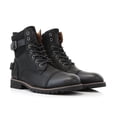 thumbnail image 3 of Polar Fox Patrick MPX808583 Men's 7-Eyelets Classic Combat Motorcycle Biker Boots with Zipper Closure, in Black, Men's Size 9.5, 3 of 7