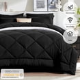 thumbnail image 3 of Juego de edredón Newspin King Bed en bolsa, 8 piezas, color negro, 3 of 8