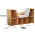 KidKraft Bookcase with Reading Nook, 6 Shelves, Natural