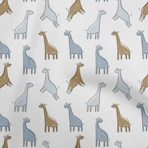 oneOoneCottonPoplinGrayFabricKidsAnimalCraftProjectsDecorFabricPrintedByTheYard42InchWide