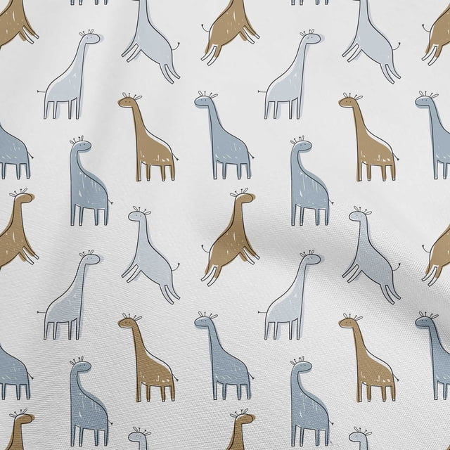 oneOone Polyester Spandex Gray Fabric Kids Animal Craft Projects Decor Fabric Printed by The Yard 56 Inch Wide