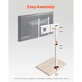 thumbnail image 6 of VEVOR Rolling TV Stand, Mobile TV Cart for 32-70 Inch Screens, 25° Left-Right Rotation and Height Adjustable TV Mount on Wheels, Holds up to 99 lbs for Corner, Bedroom, Outdoor, Max VESA 600x400mm, 6 of 9