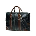 thumbnail image 1 of Slip pour Ordinateur Portable en Cuir Vert et Brun Bicolore, 1 of 4