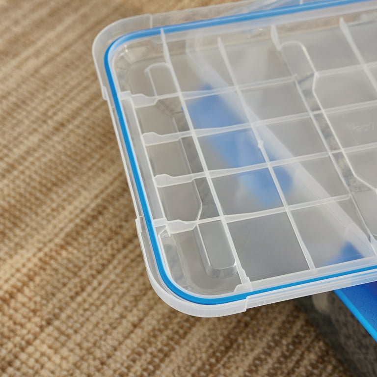 6 PACK - EZY STORAGE WATERPROOF 13.2Gal/52.8Qt/50L STORAGE BOX