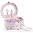thumbnail image 1 of Joyero musical para niñas, caja de música para niños pequeños con bailarina para decoración de fiesta, recámara, regalos para niñas y niños, fantasía, 1 of 7