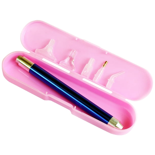 Injueey Herramienta de pintura de diamante 5D portátil, Kit de pluma perforadora de punta en ángulo, pluma perforadora de iluminación con Kits de Artesanía Azul Injueey HA002131-02