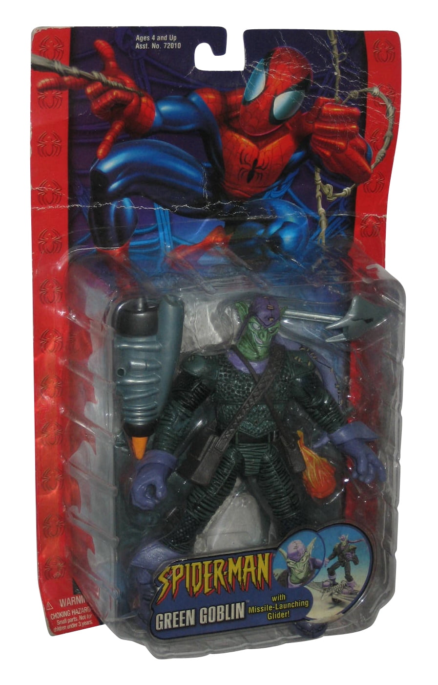 Marvel SpiderMan Green Goblin Toy Biz Figure w/ Missile Launching Glider