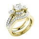 thumbnail image 1 of Anillos para mujer Conjunto 2 en 1 Anillo de diamante brillante desmontable Conjunto de joyas Anillos de boda de compromiso Anillo de zirconia para mujer Regalo del festival del día de San Wmkox8yii  fajkfhkj3156, 1 of 2