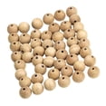 thumbnail image 3 of 50x Perles en Bois Perles d'Espacement Perles Rondes Perles de Bois Inachevées pour Étagé 12mm, 3 of 9