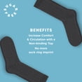thumbnail image 6 of Sugar Free Sox Health & Comfort Mens Diabetic Socks Ribbed Mid-Calf 3 PK (10-13, Khaki), 6 of 8