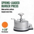 thumbnail image 2 of LEM Products Adjustable Burger Press, Spring-Loaded Hamburger Press Patty Maker, 2 of 7