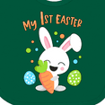 thumbnail image 4 of Inktastic My 1st Easter Bunny with Eggs and Carrot Boys or Girls Baby Bib, 4 of 4