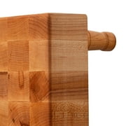 John Boos MC Series Square Wood Cutting Board with Feet, 12 x 12, Maple