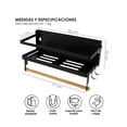 thumbnail image 4 of Estante Repisa Xtellar Cocina Para Almacenar Especias Magnético Color Negro, 4 of 4